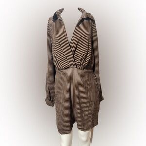 Forever 21 Striped Collar Dress